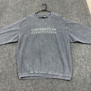 University of Pennsylvania chicka d Sweatshirt Large Blue Cotton Corded Gorpcore